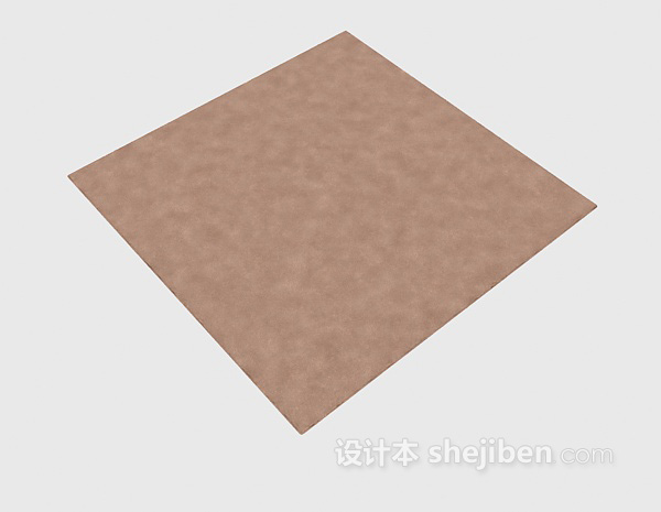 现代风格灰色地毯3d模型下载