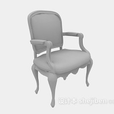 欧式木椅3d模型下载