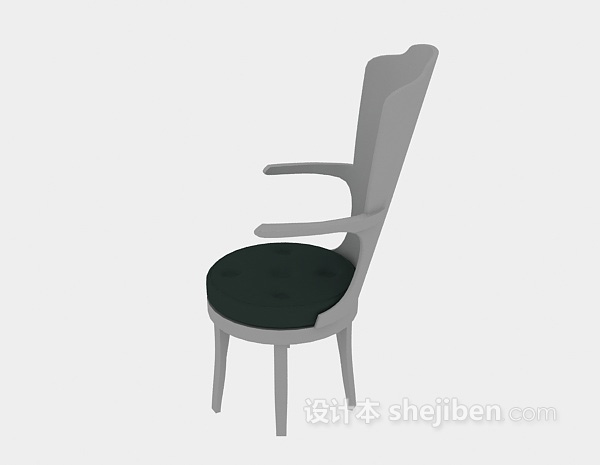 欧式风格高背靠椅3d模型下载