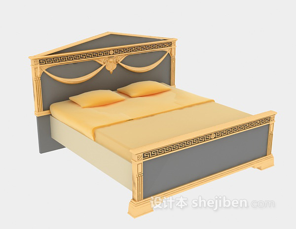 欧式风格木床3d模型