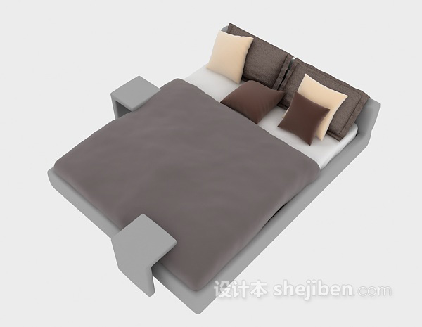 现代风格软床3d模型下载