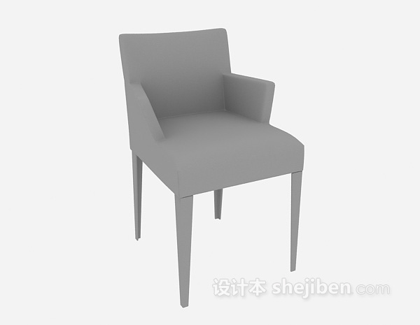 免费木质扶手椅3d模型下载
