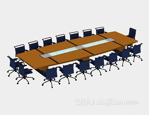 免费会议桌3d模型下载