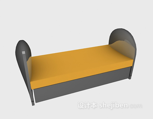 现代风格儿童床3d模型下载