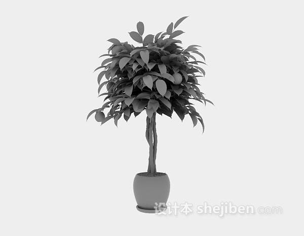 盆栽植物模型3d下载
