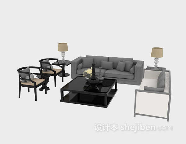 免费家居沙发3d模型下载