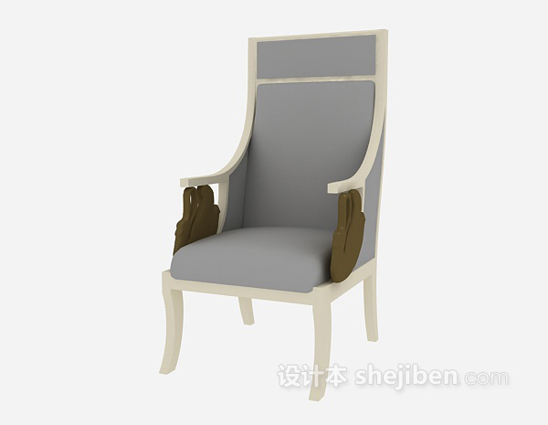 免费木质简约椅子3d模型下载