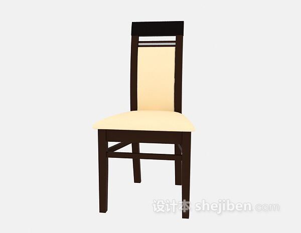 现代风格木椅子3d模型下载