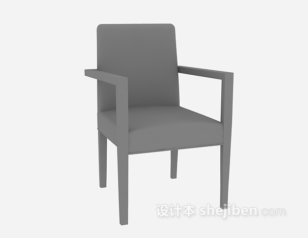 免费现代风格木椅3d模型下载