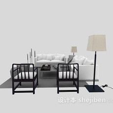 现代沙发3d模型下载