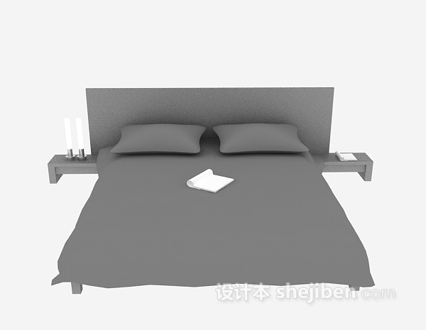 现代风格矮床3d模型下载