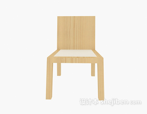 现代风格现代家居实木椅3d模型下载