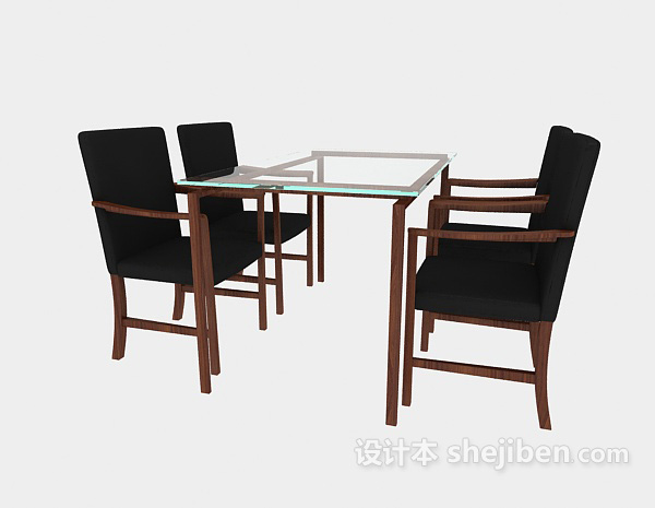 免费新中式风格桌椅3d模型下载