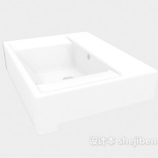 方形洗手池3d模型下载