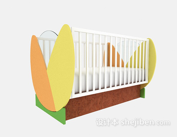 儿童摇篮床3d模型下载