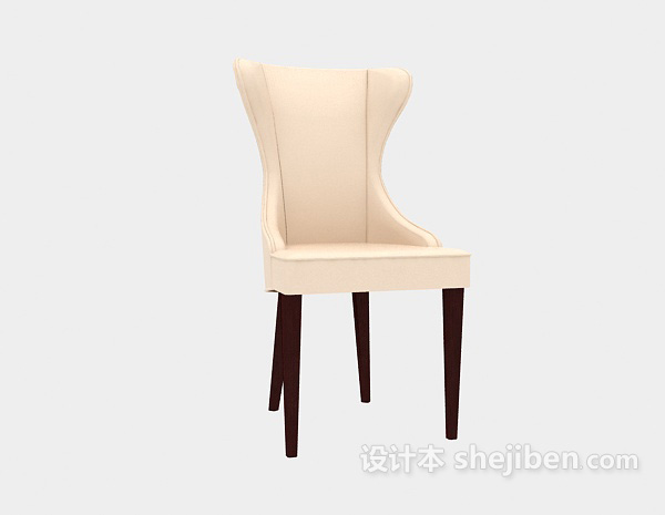 免费简约清新梳妆椅3d模型下载