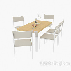 现代风格家居餐桌3d模型下载
