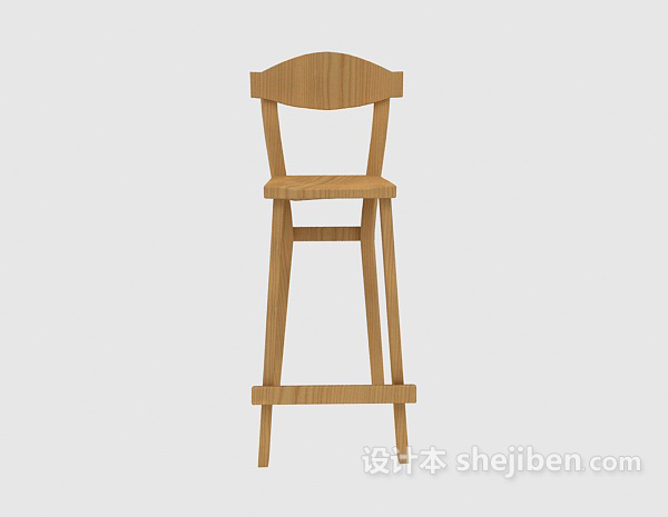 现代风格吧台高脚椅3d模型下载