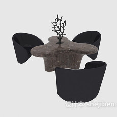 休闲时尚桌椅3d模型下载