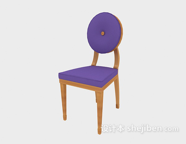 实木欧式餐椅3d模型下载