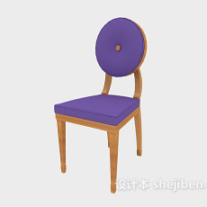 实木欧式餐椅3d模型下载