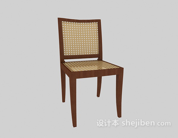 免费现代家庭简约餐椅3d模型下载