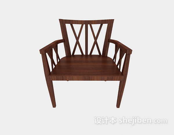 其它美式传统休闲椅子3d模型下载
