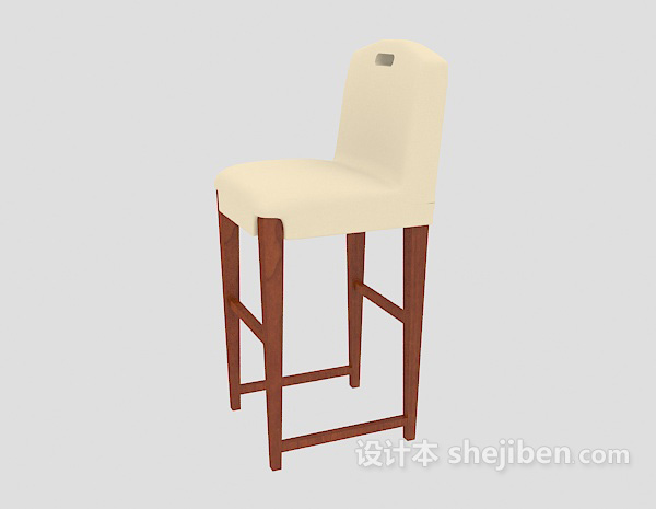 家居高脚椅3d模型下载