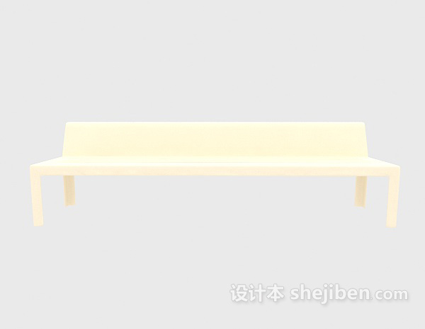 现代风格休闲长椅凳3d模型下载