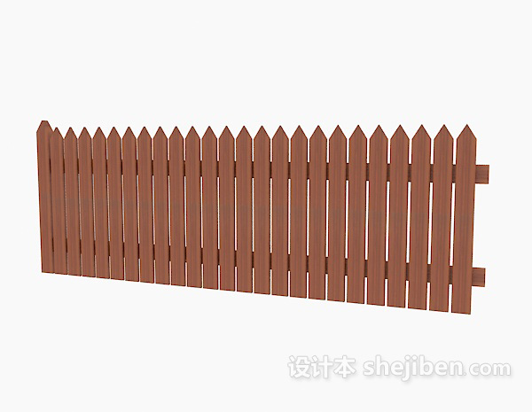 免费木质围栏3d模型下载