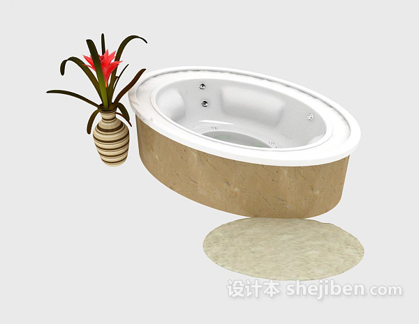 免费家庭卫浴浴缸3d模型下载