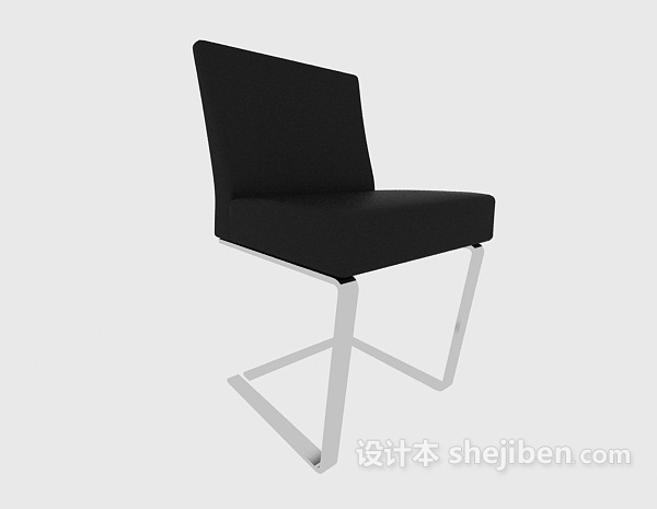 黑色家居休闲椅子3d模型下载