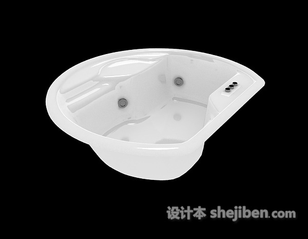 免费陶瓷大口浴缸3d模型下载