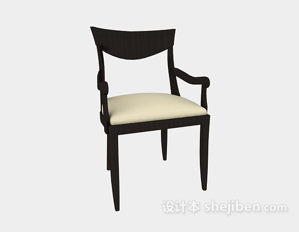 其它美式简易餐椅3d模型下载