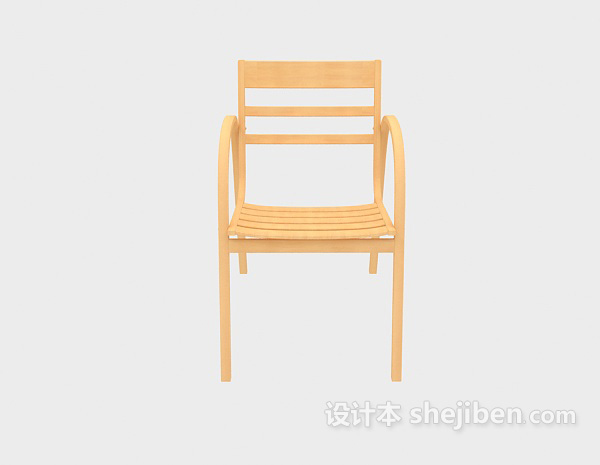 现代风格简约实木椅3d模型下载