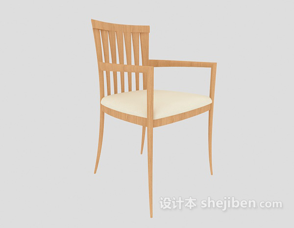 现代简易餐椅3d模型下载