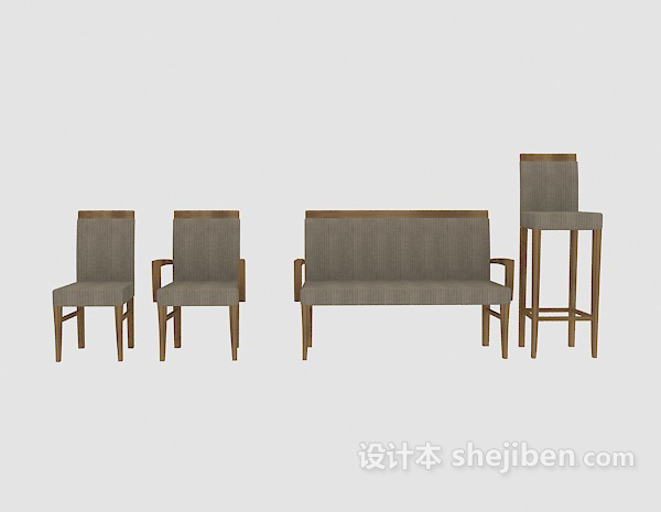 地中海风格家居椅集合3d模型下载