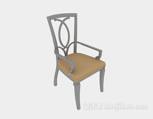 美式风格家居餐椅3d模型下载