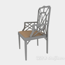 传统中式餐椅3d模型下载