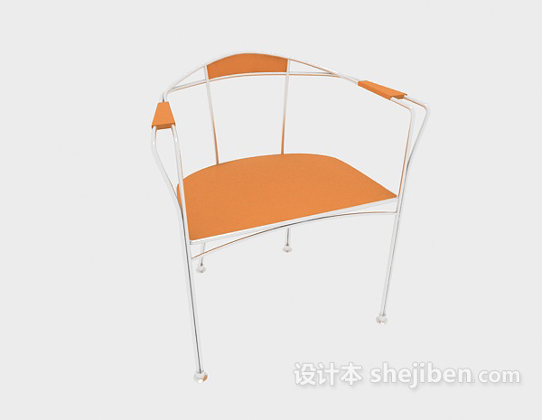 免费简约扶手餐椅3d模型下载