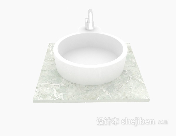 现代风格亚克力洗手盆3d模型下载