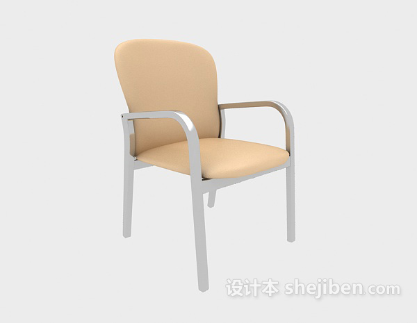 免费现代扶手休闲椅3d模型下载