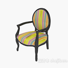 欧式休闲椅子3d模型下载