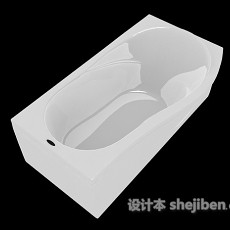 白色亚克力浴缸3d模型下载