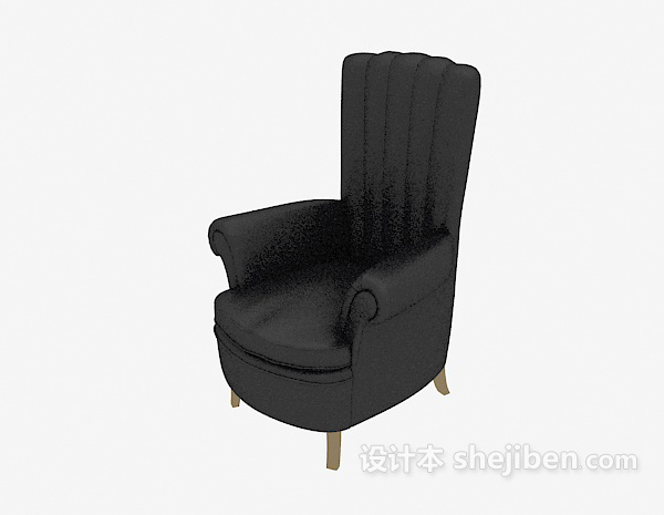 欧式皮质沙发椅3d模型下载
