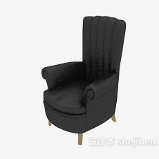 欧式皮质沙发椅3d模型下载