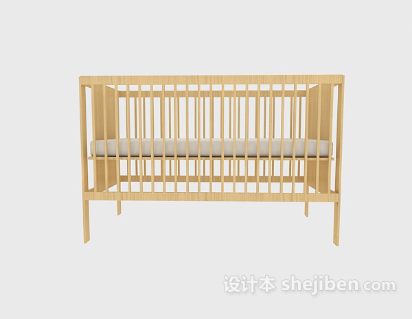 现代风格婴幼儿床3d模型下载