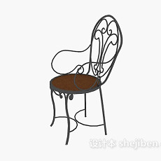 欧式铁艺椅子3d模型下载