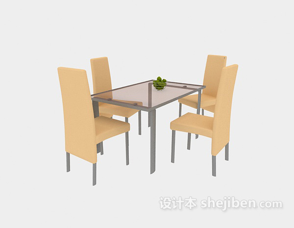 免费家居餐厅桌椅3d模型下载