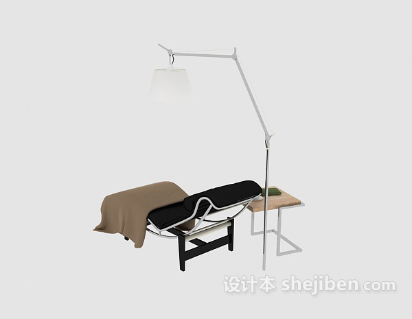 现代风格休闲家居躺椅3d模型下载